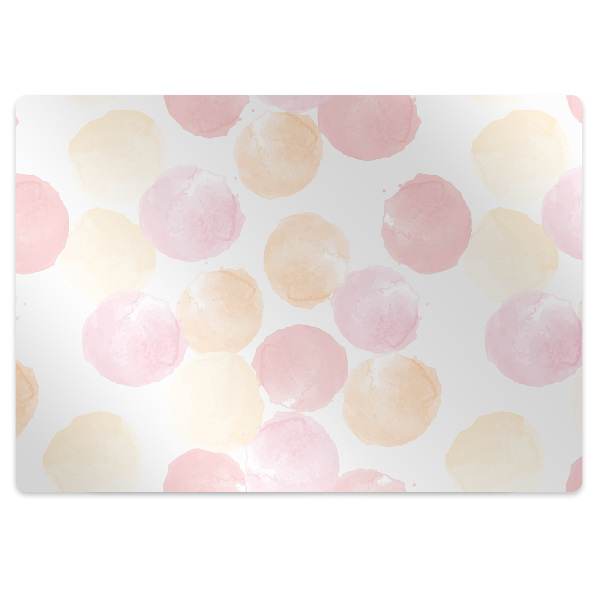 Chair mat floor panels protector pastel dots