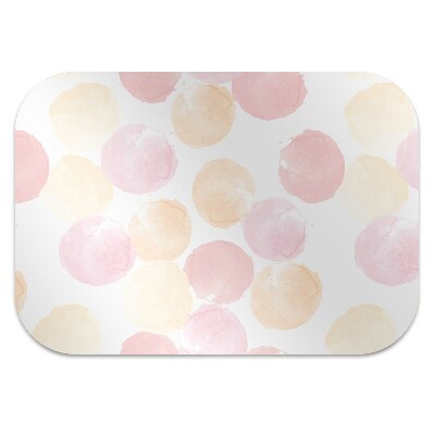 Chair mat floor panels protector pastel dots