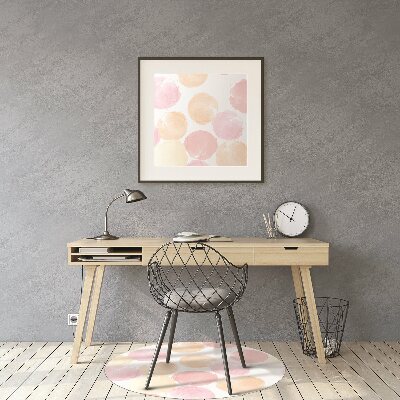 Chair mat floor panels protector pastel dots