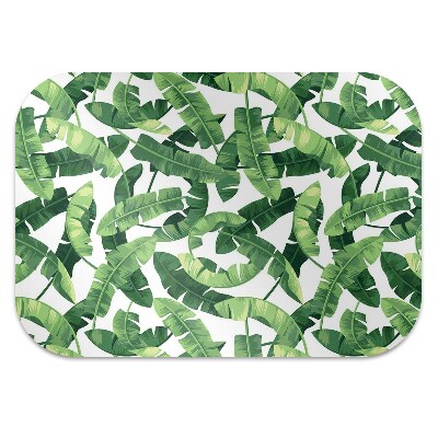 Office chair mat tropical leaves