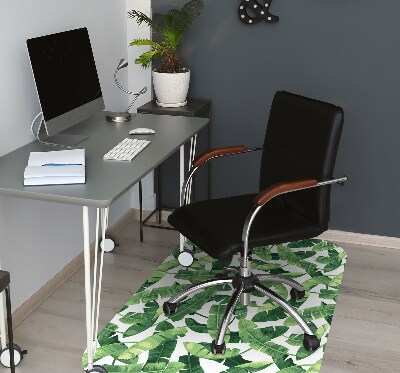 Office chair mat tropical leaves