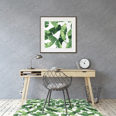 Office chair mat tropical leaves