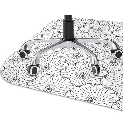 Office chair floor protector drawn flower