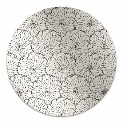 Office chair floor protector drawn flower