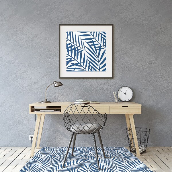 Chair mat geometric leaves