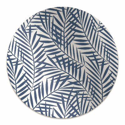 Chair mat geometric leaves