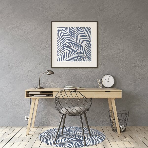 Chair mat geometric leaves