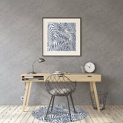 Chair mat geometric leaves