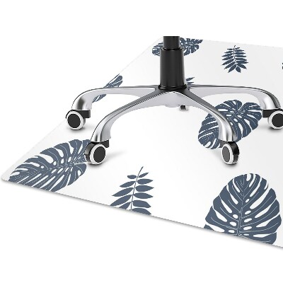 Office chair mat tropical leaves