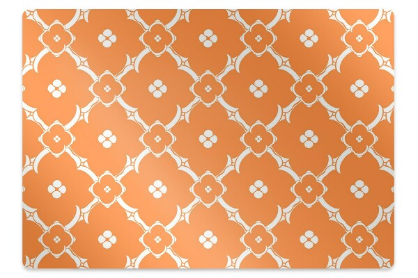 Chair mat orange flowers