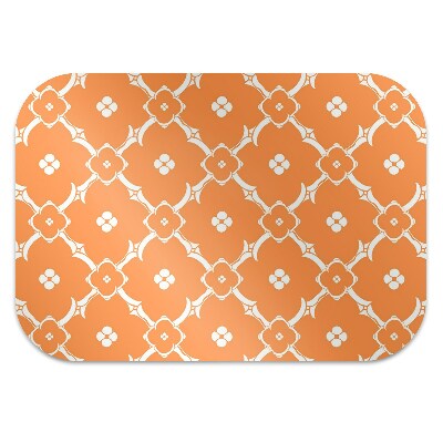 Chair mat orange flowers