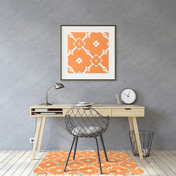 Chair mat orange flowers