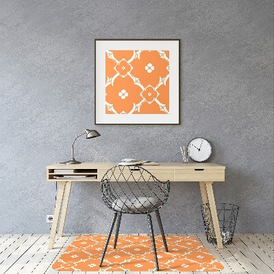 Chair mat orange flowers