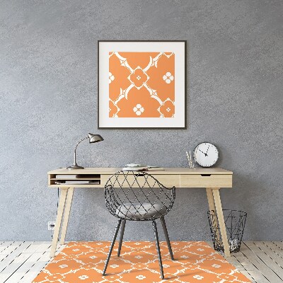 Chair mat orange flowers