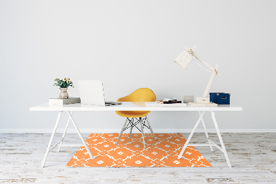 Chair mat orange flowers