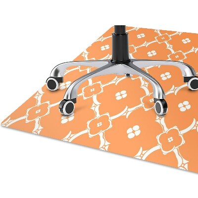 Chair mat orange flowers