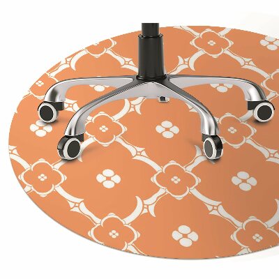 Chair mat orange flowers