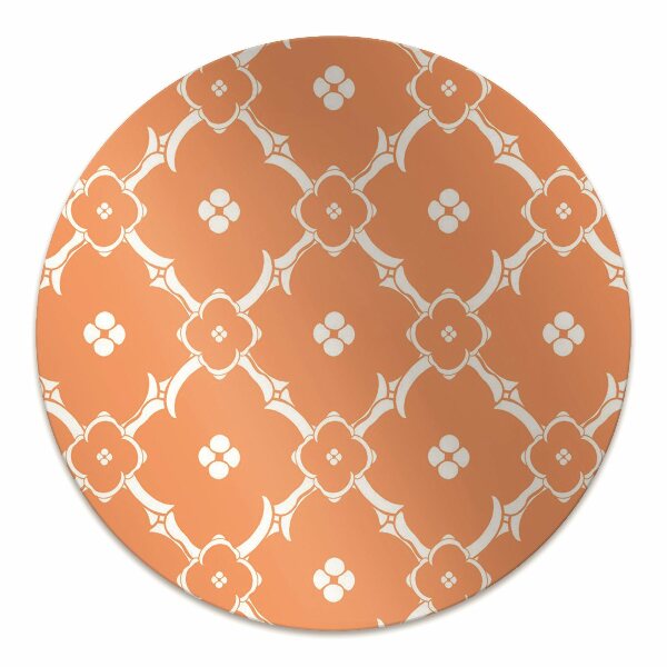 Chair mat orange flowers