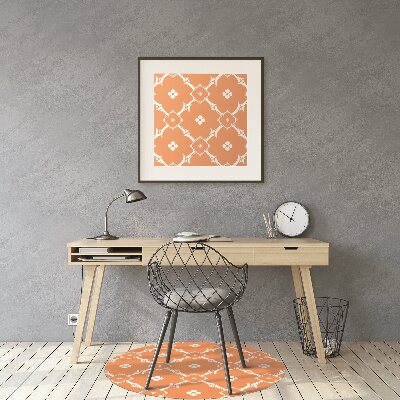 Chair mat orange flowers