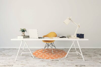 Chair mat orange flowers