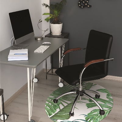 Office chair mat monstera