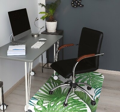 Office chair mat monstera