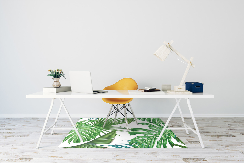 Office chair mat monstera 100x70 cm 2 cm