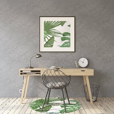 Office chair mat monstera