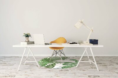 Office chair mat monstera