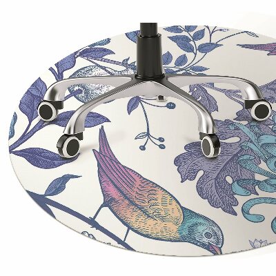 Office chair floor protector spring birds