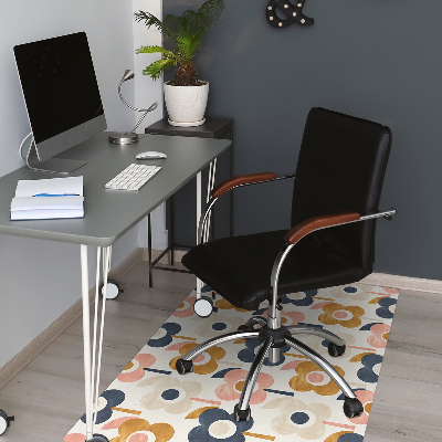 Office chair mat flowers