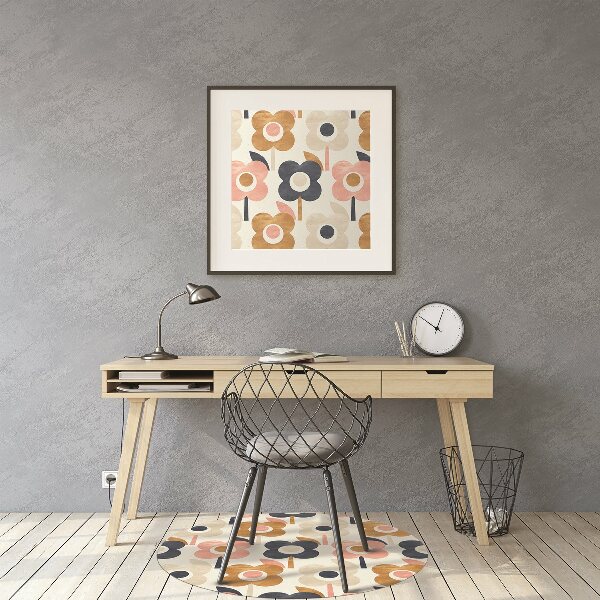 Office chair mat flowers