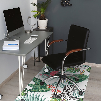 Office chair mat Flaming and zebra