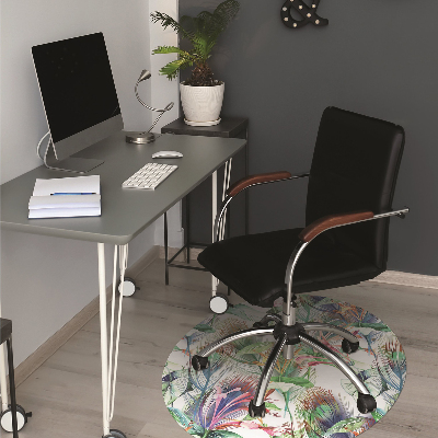 Office chair mat Colorful flowers