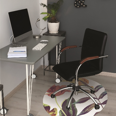 Office chair mat tropical Flowers