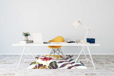 Office chair mat tropical Flowers