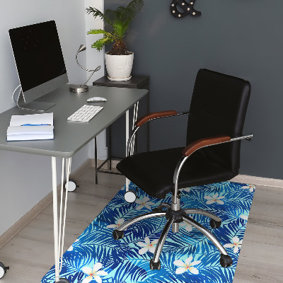 Office chair floor protector flower lei