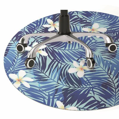 Office chair floor protector flower lei