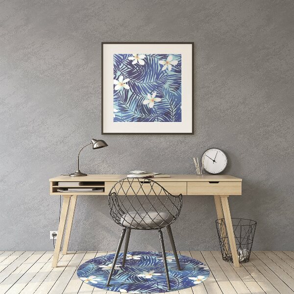 Office chair floor protector flower lei