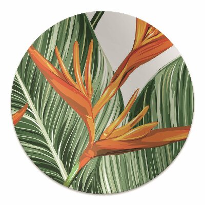 Office chair floor protector palm leaves