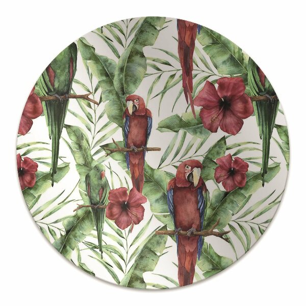Office chair mat exotic parrots