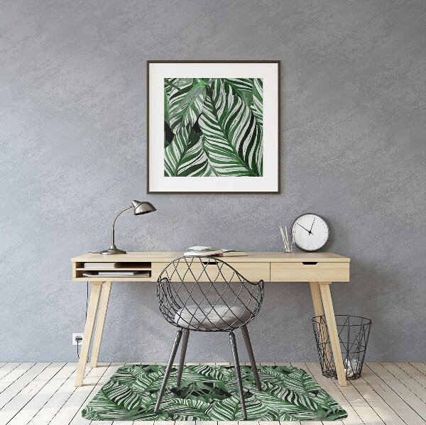 Office chair floor protector Tropical jungle