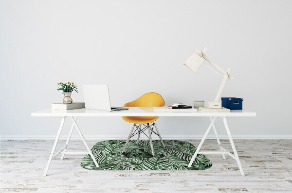 Office chair floor protector Tropical jungle
