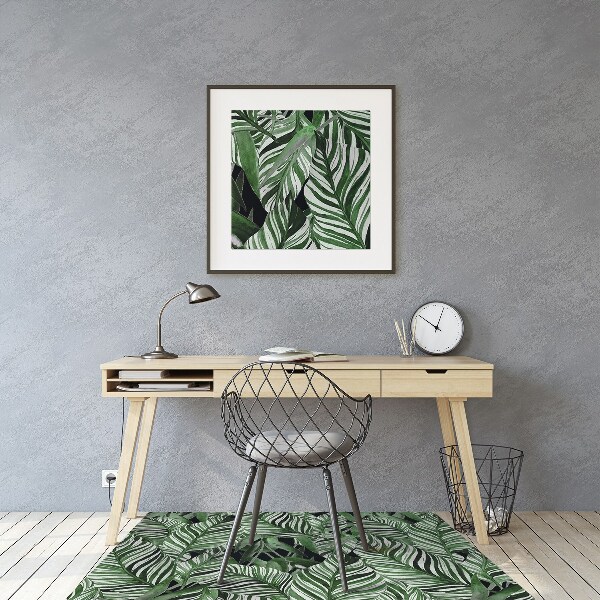 Office chair floor protector Tropical jungle
