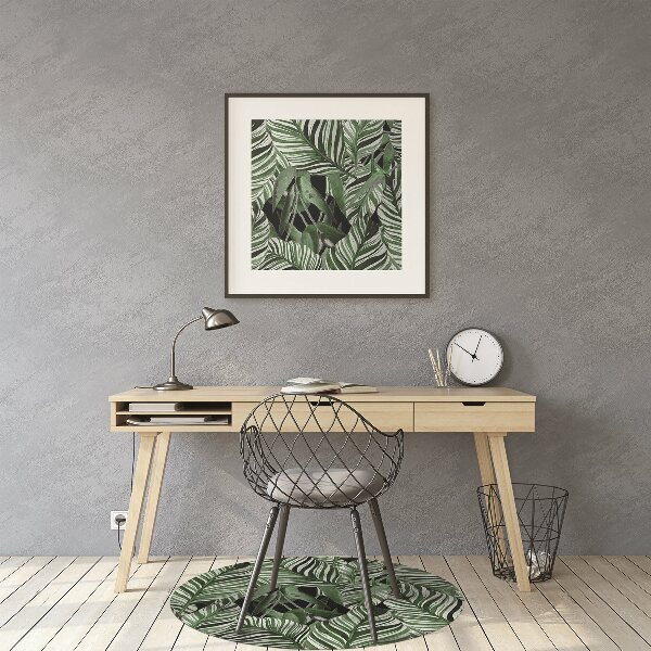 Office chair floor protector Tropical jungle