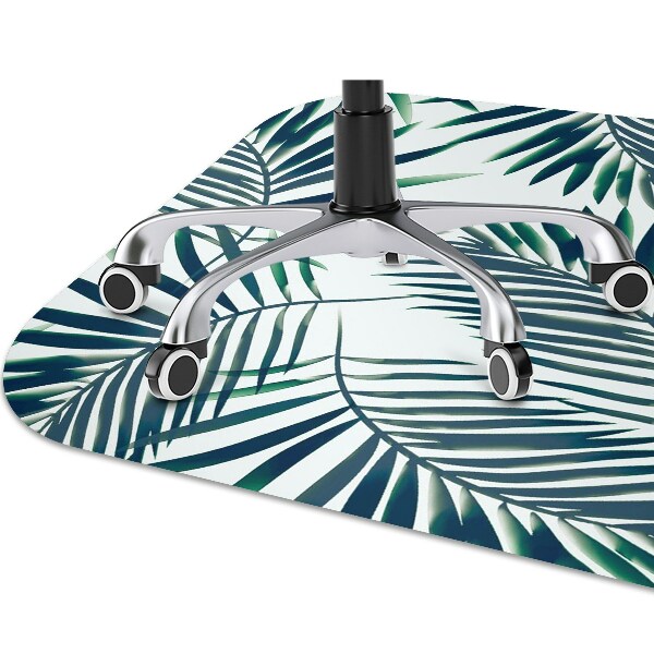 Office chair floor protector Green leaves