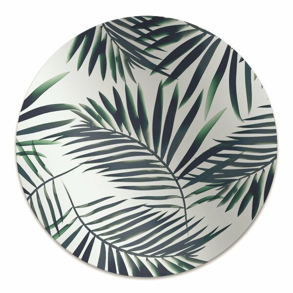 Office chair floor protector Green leaves