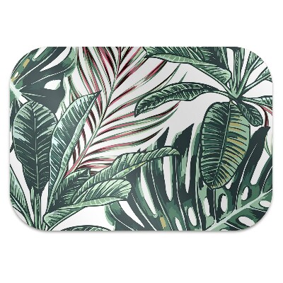 Chair mat floor panels protector Tropical palm