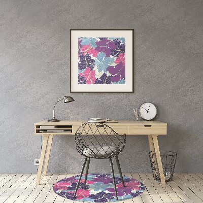 Office chair mat hibiscus