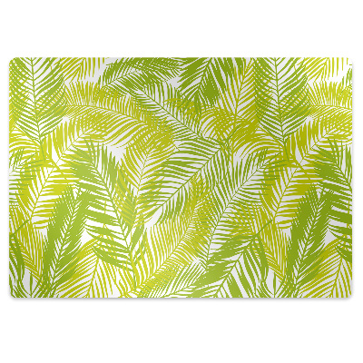 Office chair floor protector Green leaves